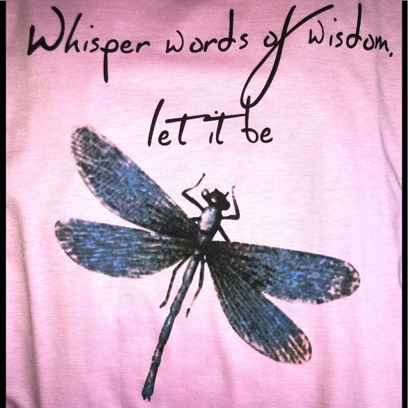 SOLD Misslook Let it Be print t-shirt in pink XL - Picture 2 of 2